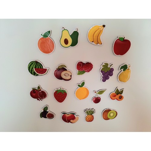 Manyetik Meyveler 18 Parça Eğitici Magnet Seti